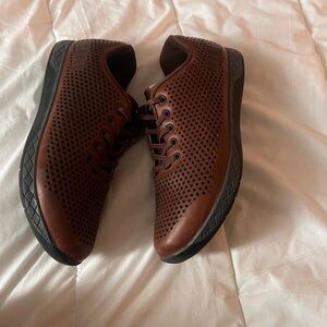 No bull coffee leather trainer shoes nobull